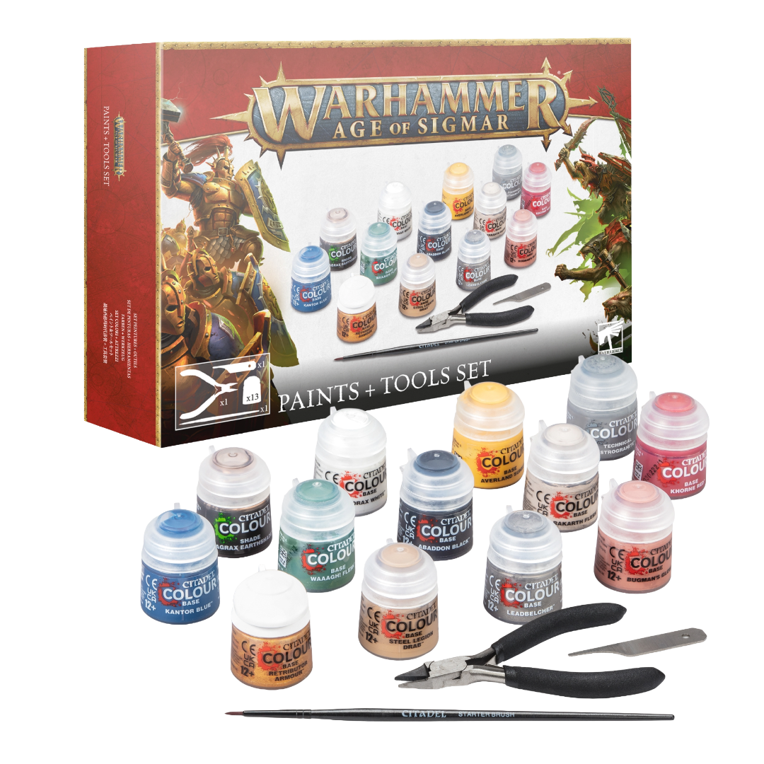 The Age of Sigmar Paints + Tools set