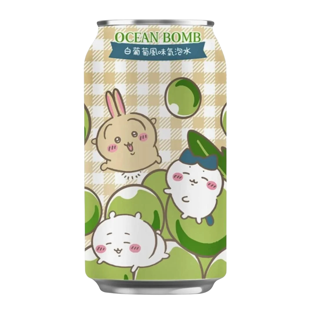 Ocean Bomb & Chiikawa-White Grape 330ml