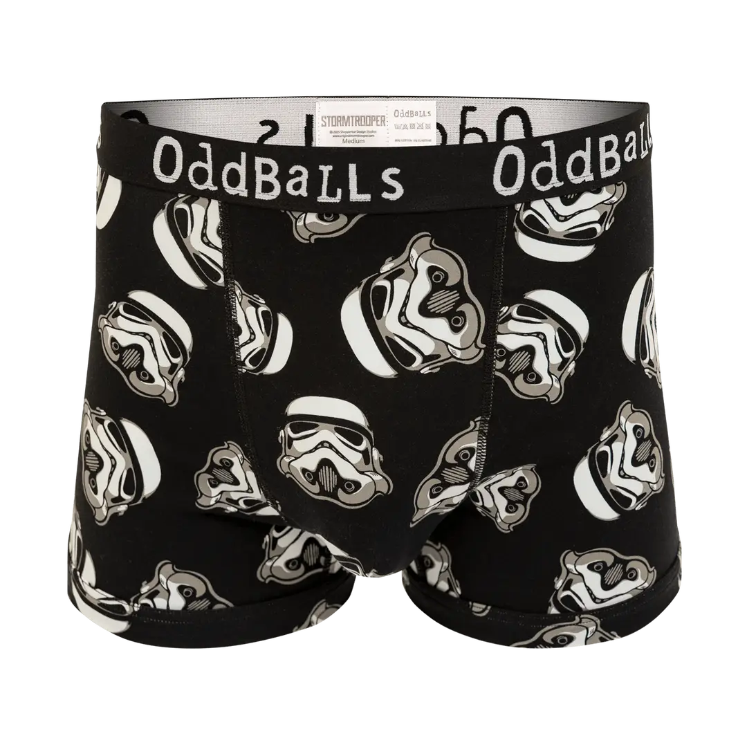 OddBalls - Original Stormtrooper - Mens Cotton Boxer Shorts - Large