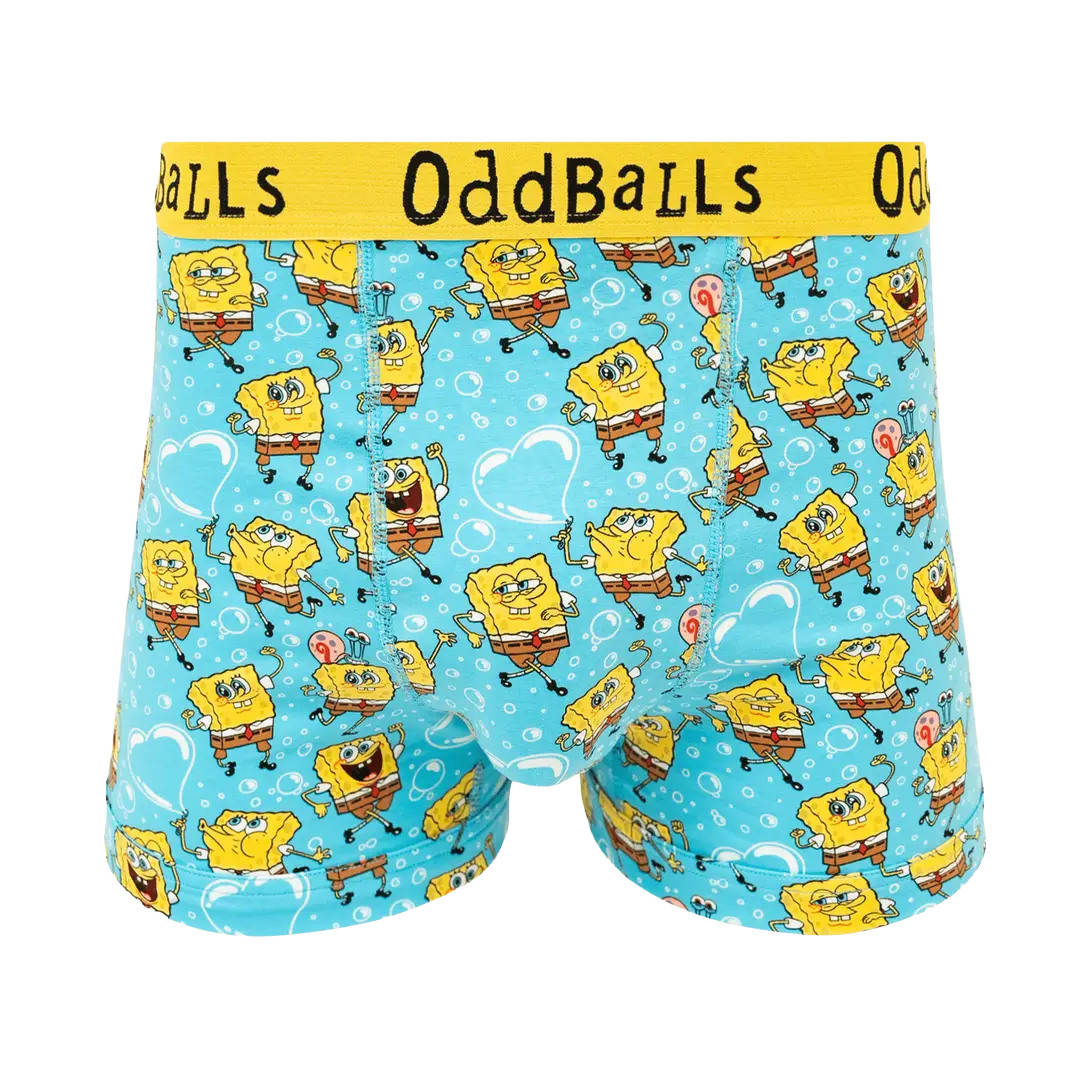 OddBalls - Spongebob Squarepants Bubbles - Mens Cotton Boxer Shorts - Large