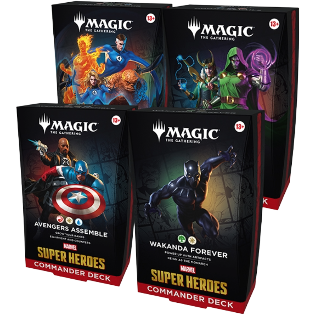 Magic: The Gathering - Marvel Super Heroes Commander Decks (Full Set Of 4)