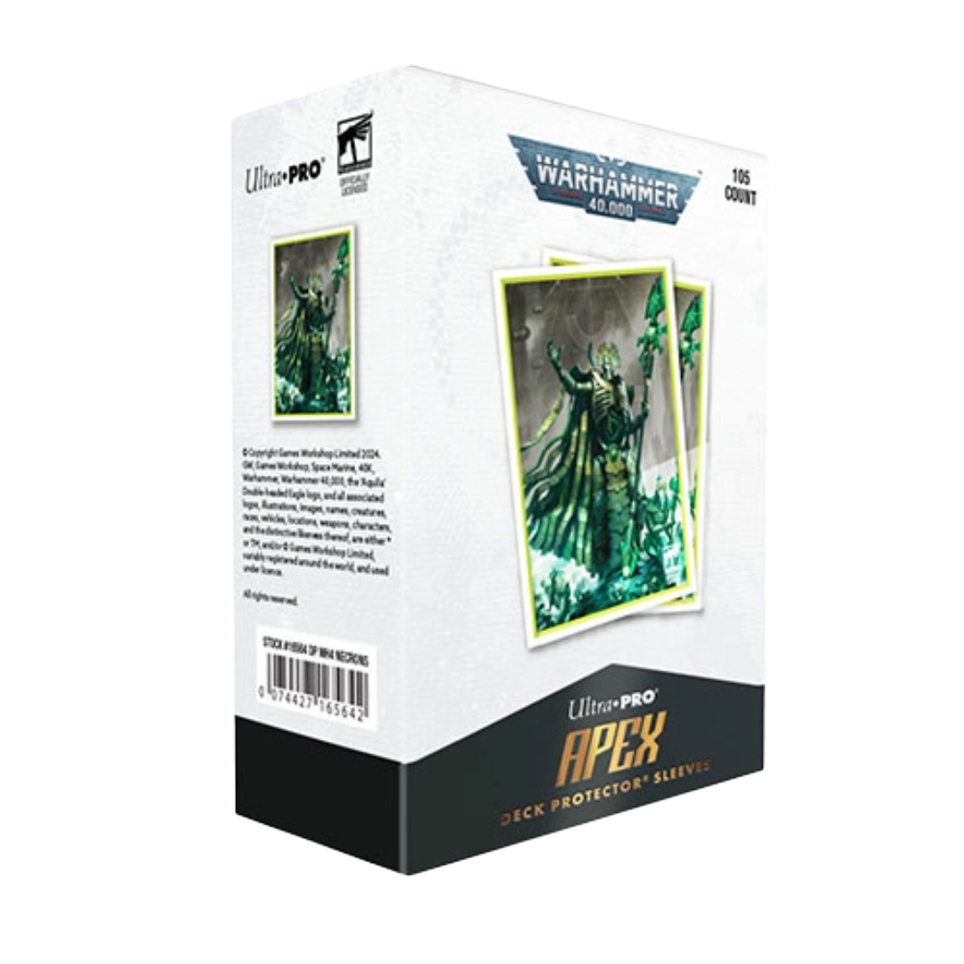 Ultra Pro - Warhammer 40k - Codex Aligned 105ct Apex Deck Protector Sleeves - Necron