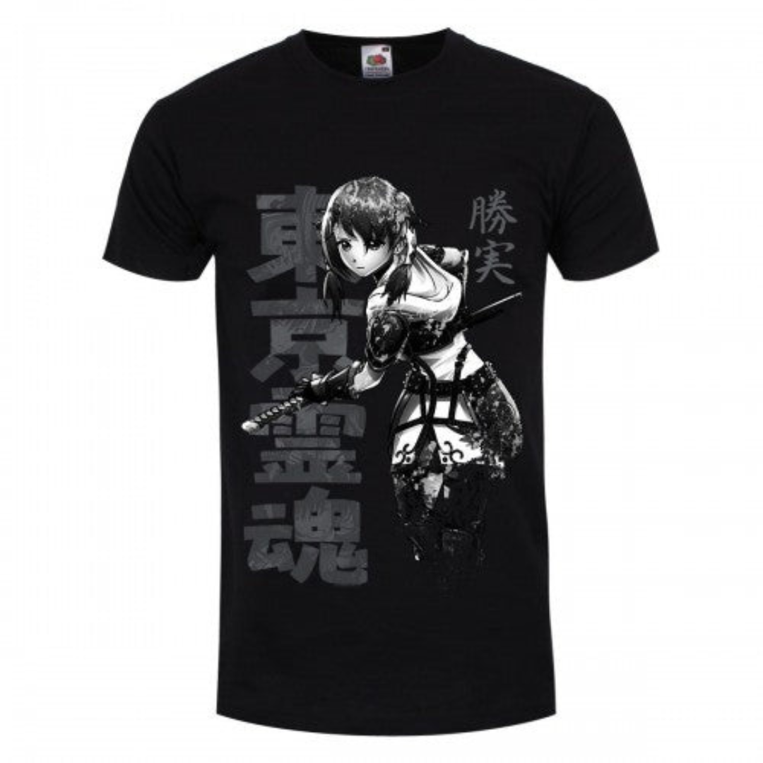 Tokyo Spirit Mens Katsumi Monochrome T-Shirt (Black)