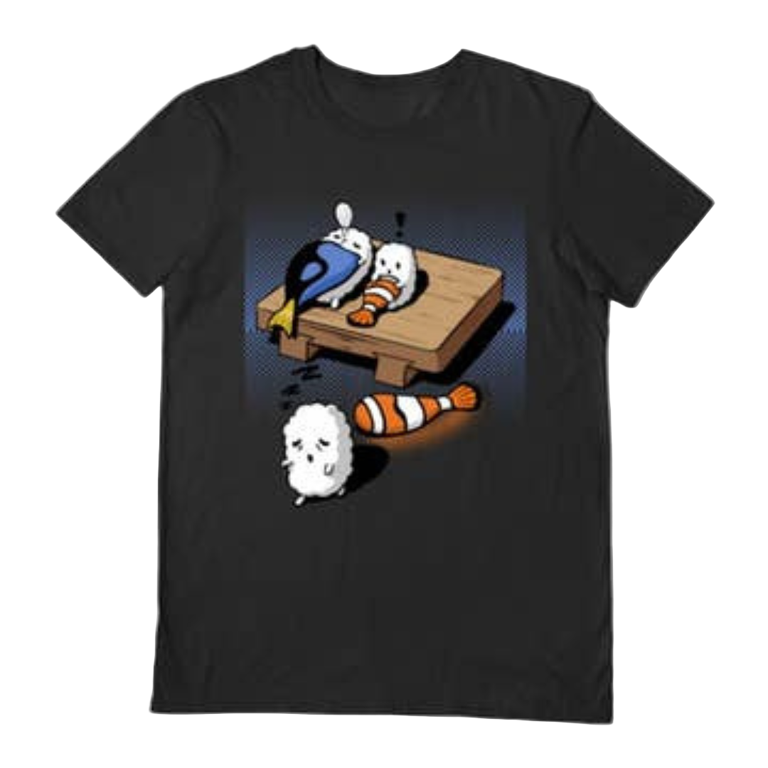 Sleepy Sushi T-shirt (Black)