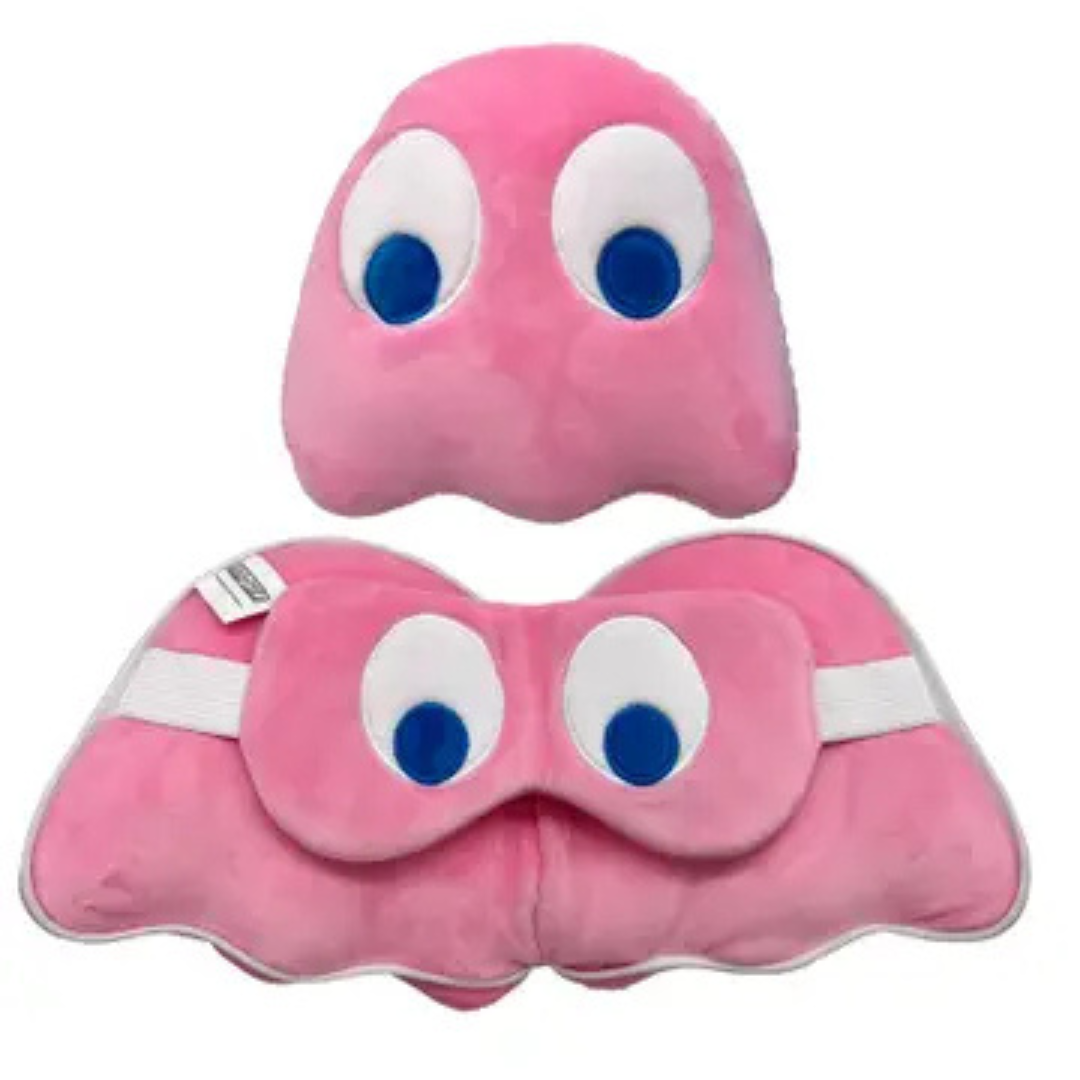 Pac Man Ghosts Travel pillow and Eye Mask