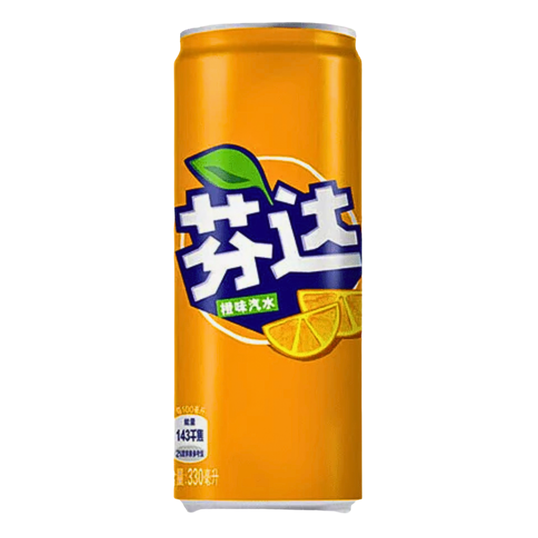 Fanta Orange Flavour Chinese Can 330ml