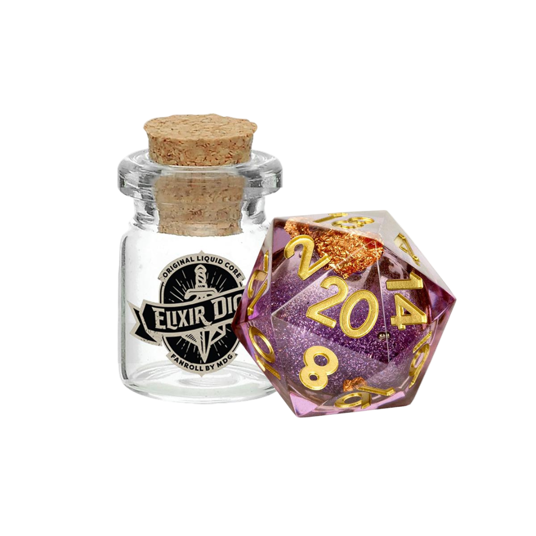 D20 Elixir Liquid Core Dice: Aether Abstract