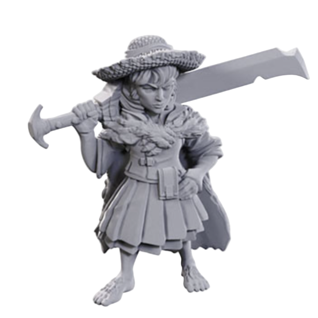 Wizkids - Pathfinder Battles Deep Cuts Miniatures: Female Halfling Magus Low-Level - Wave 23