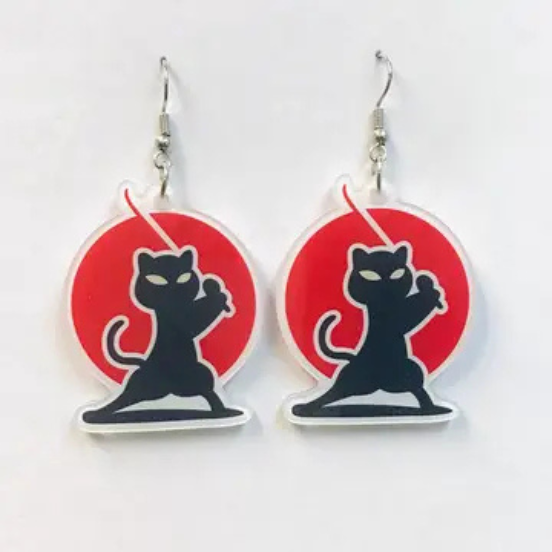Ninja Cat Earrings