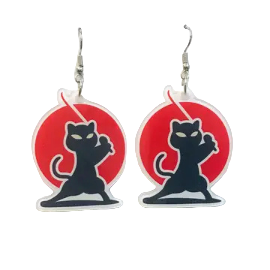 Ninja Cat Earrings