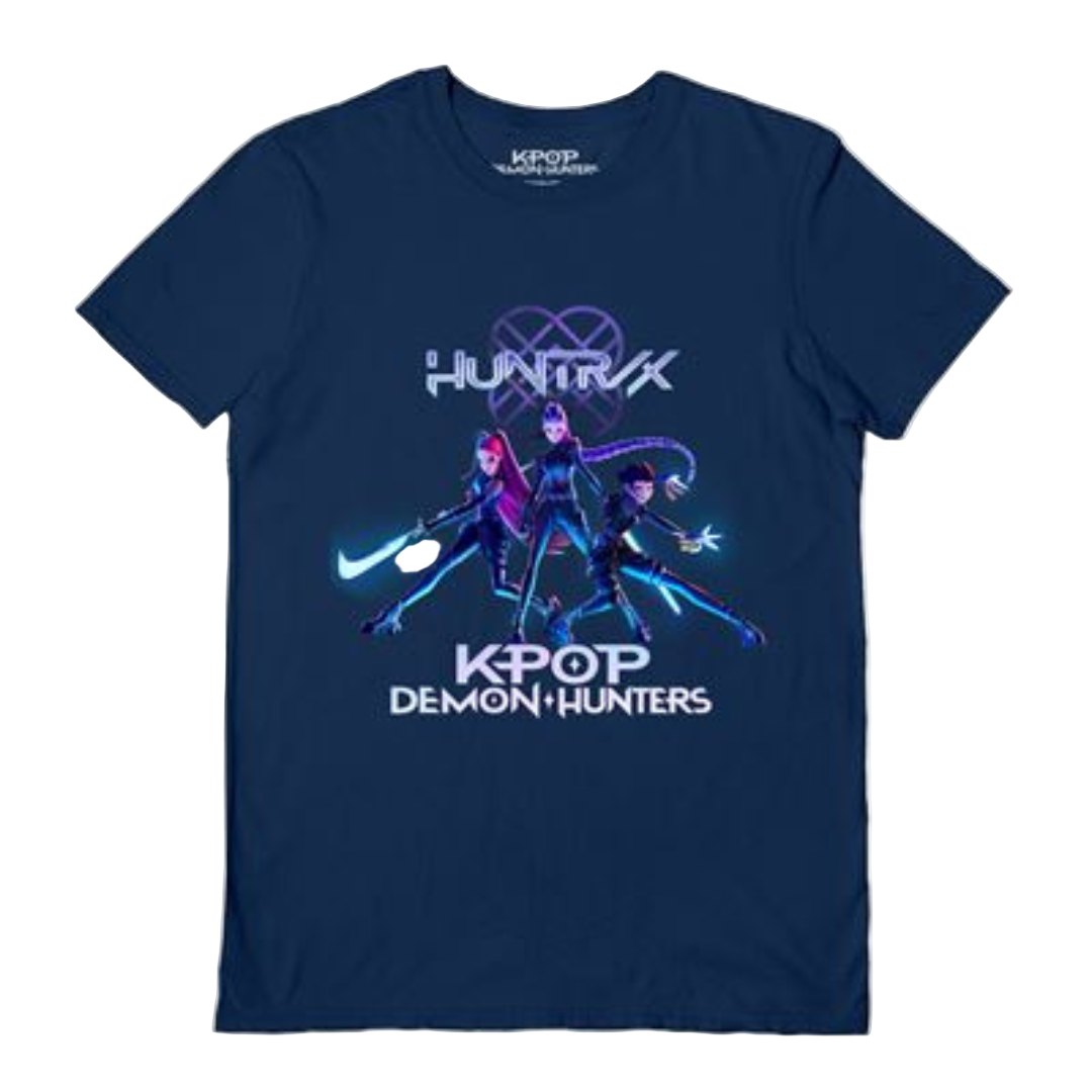 K-POP DEMON HUNTERS (TRIO) NAVY BLUE UNISEX T_SHIRT