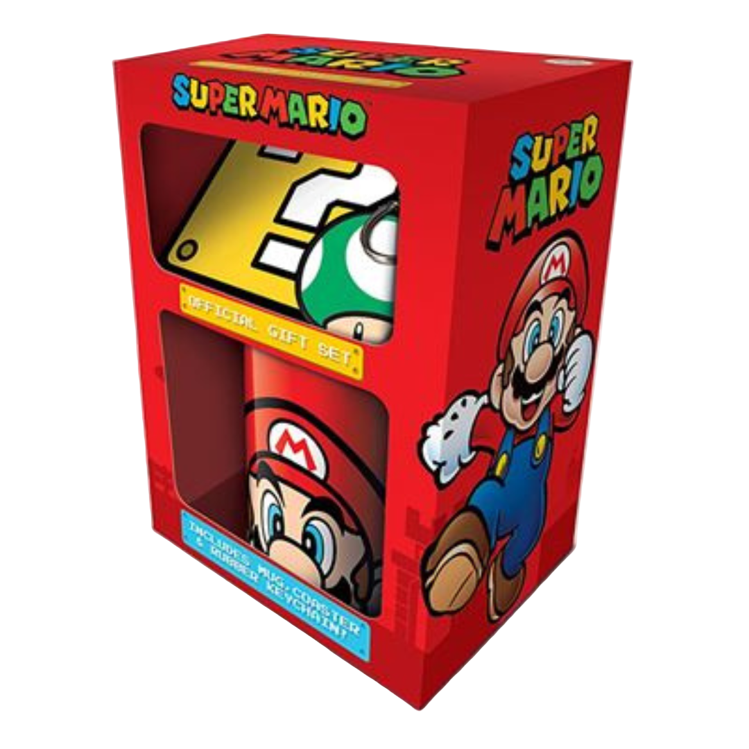 SUPER MARIO (MARIO) GIFT SET (MUG, COASTER & KEYCHAIN)