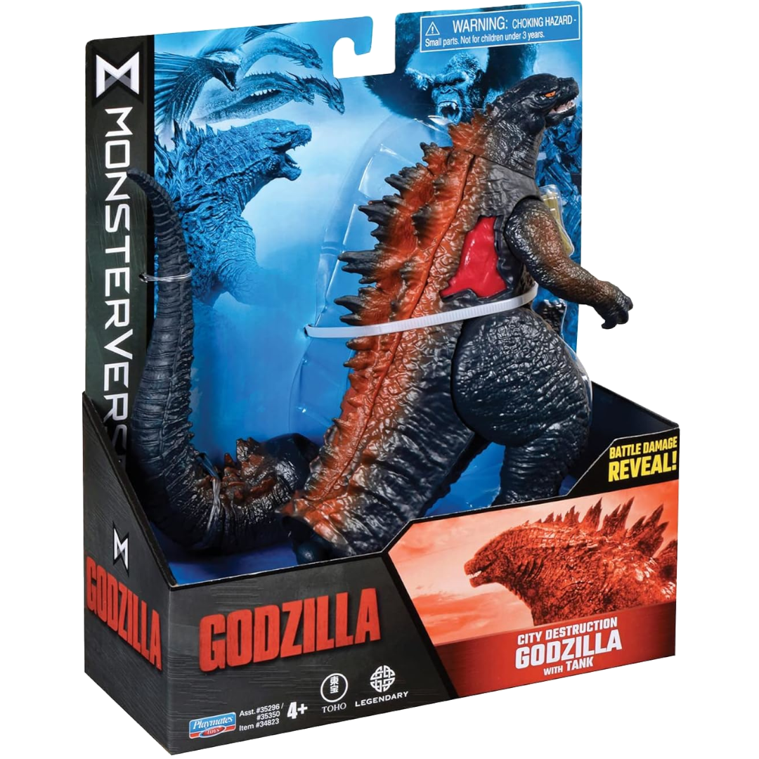 Monsterverse City Destruction Godzilla with Tank