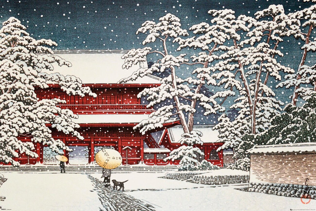 Kawase - Zojo Temple in the Snow Maxi Poster