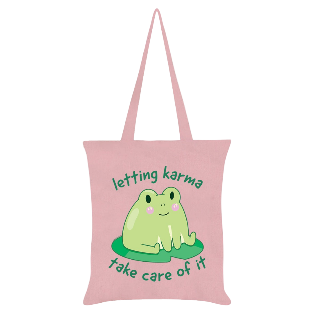Letting Karma Take Care Of It Pale Pink Tote Bag