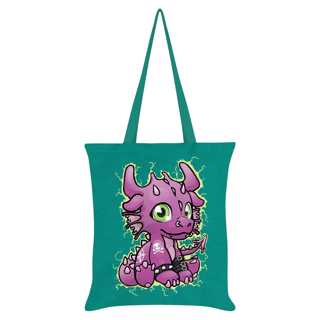 Bazzalth The Baby Dragon Emerald Green Tote Bag