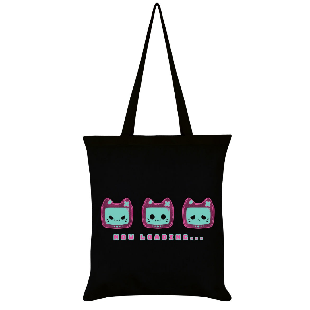 Cosmic Boop Now Loading Black Tote Bag