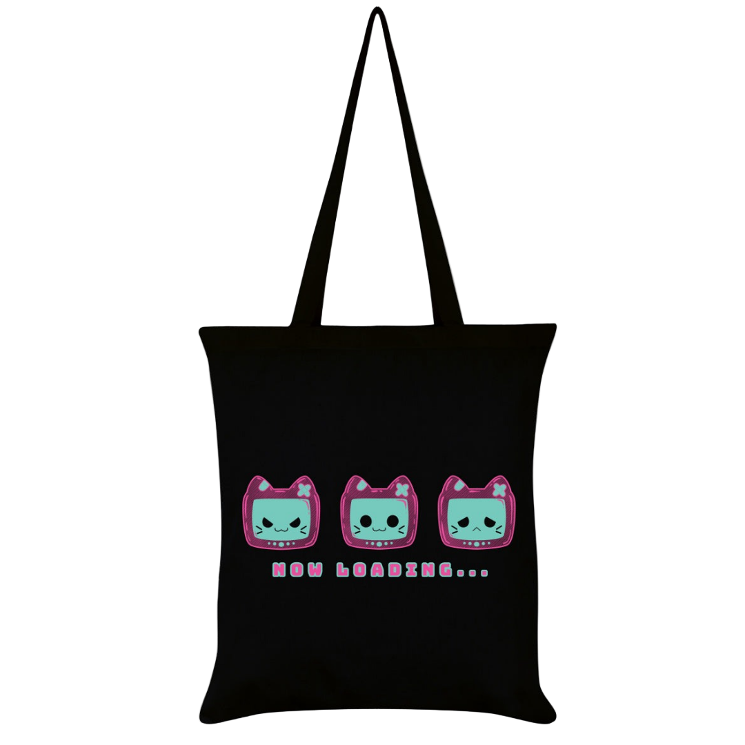 Cosmic Boop Now Loading Black Tote Bag