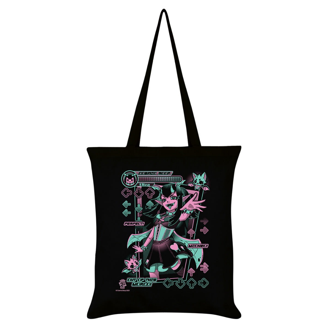 Cosmic Boop DDR Black Tote Bag