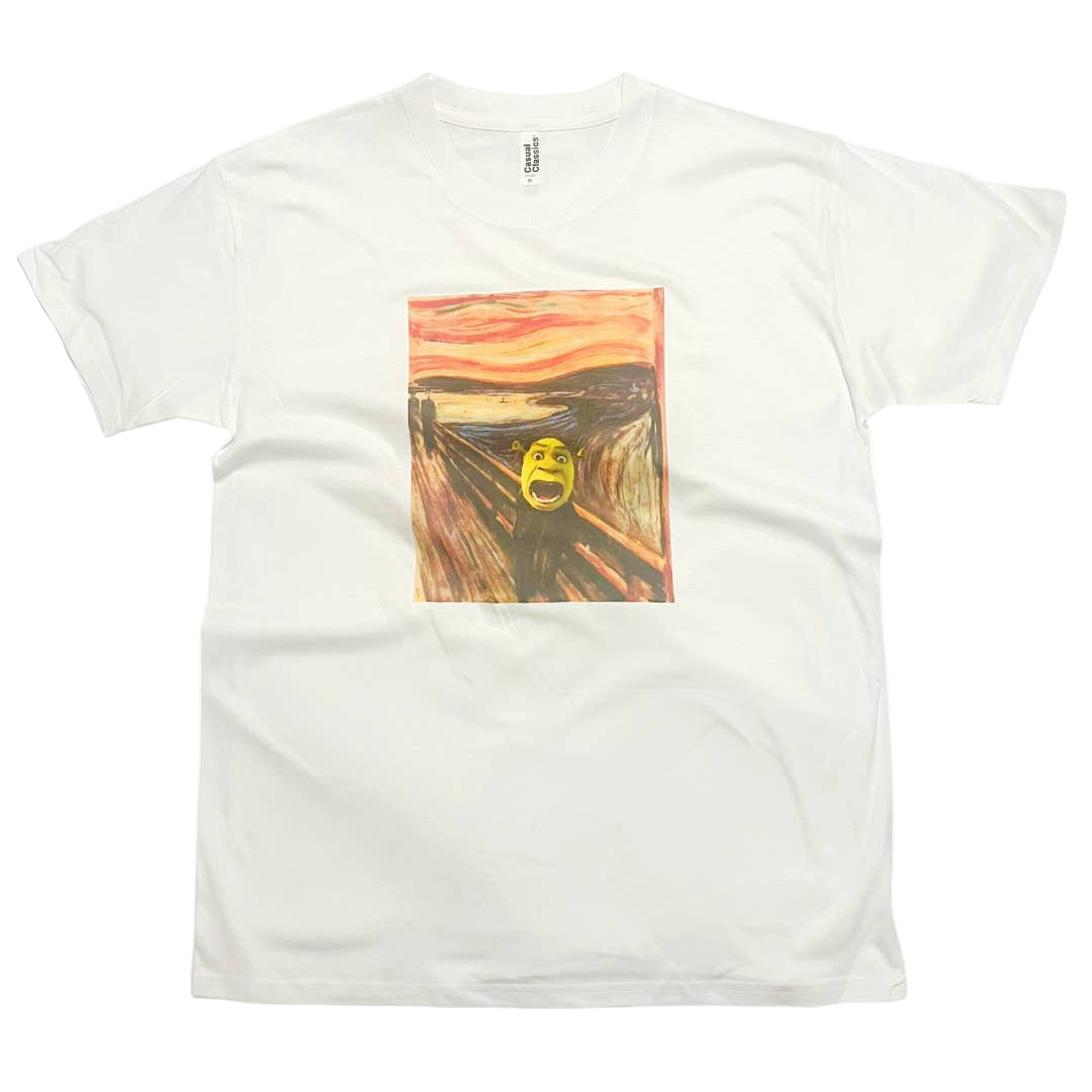 The Scream with Shrek Funny Meme T-Shirt