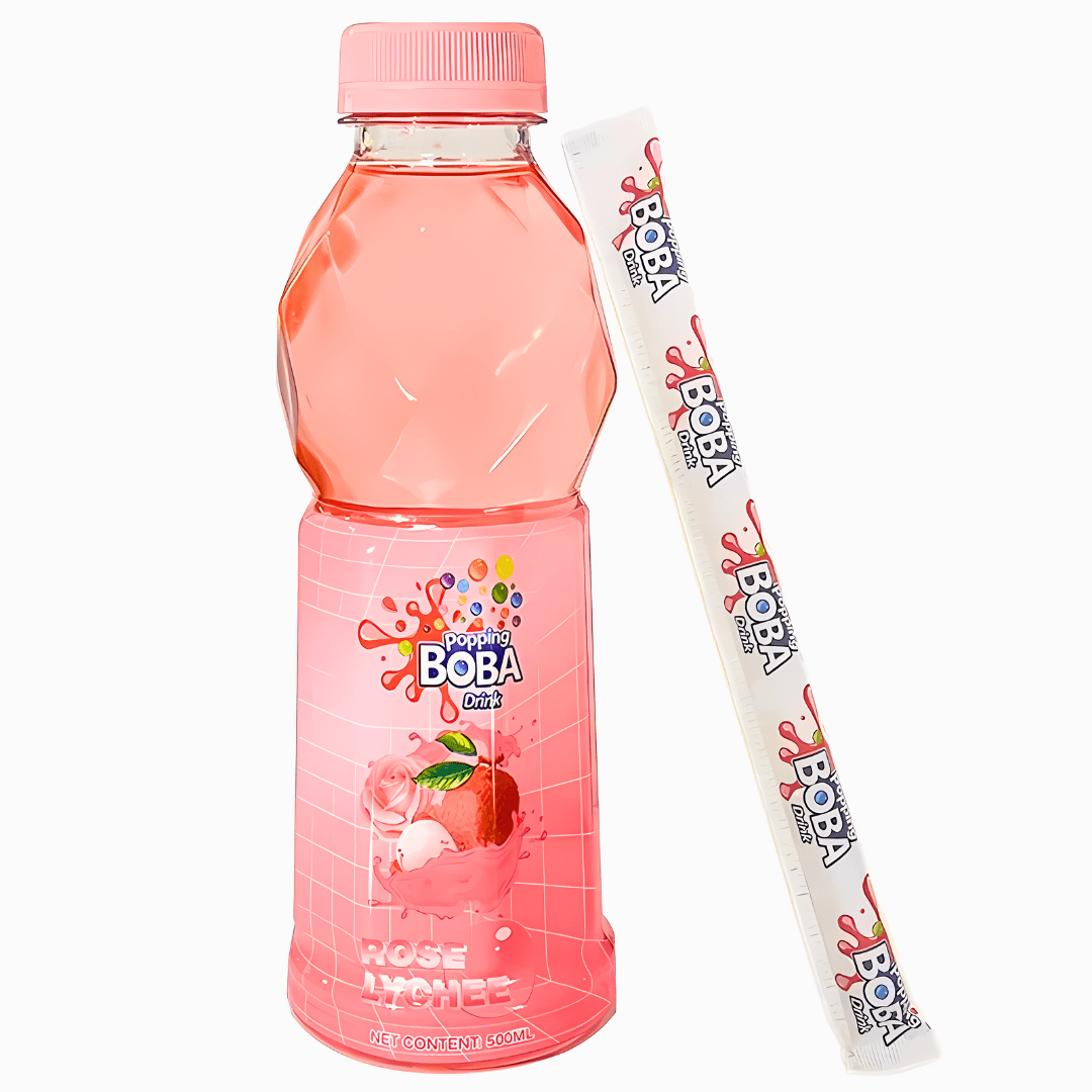 Popping Boba Drink Rose Lychee Flavour 500ml