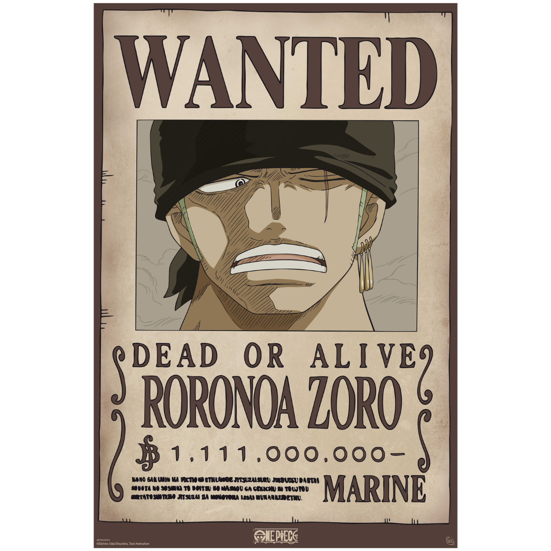 One Piece Wanted Zoro Wano Maxi Poster