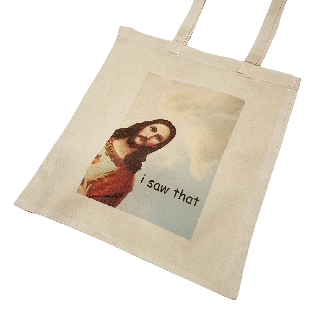 Jesus 'i Saw That' Meme Tote Bag