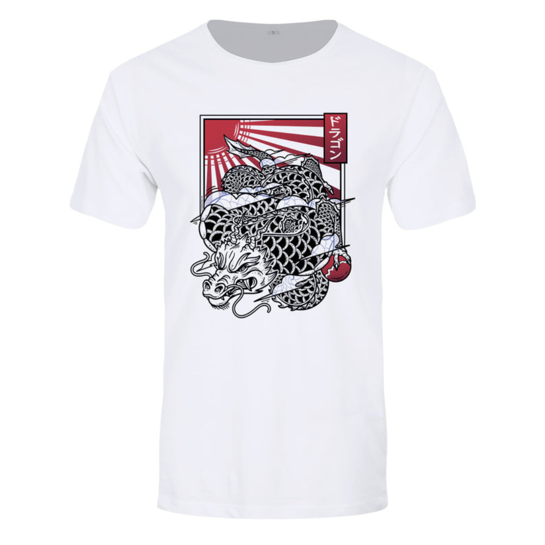 Unorthodox Collective Ryu Men's Premium White T-Shirt Dragon