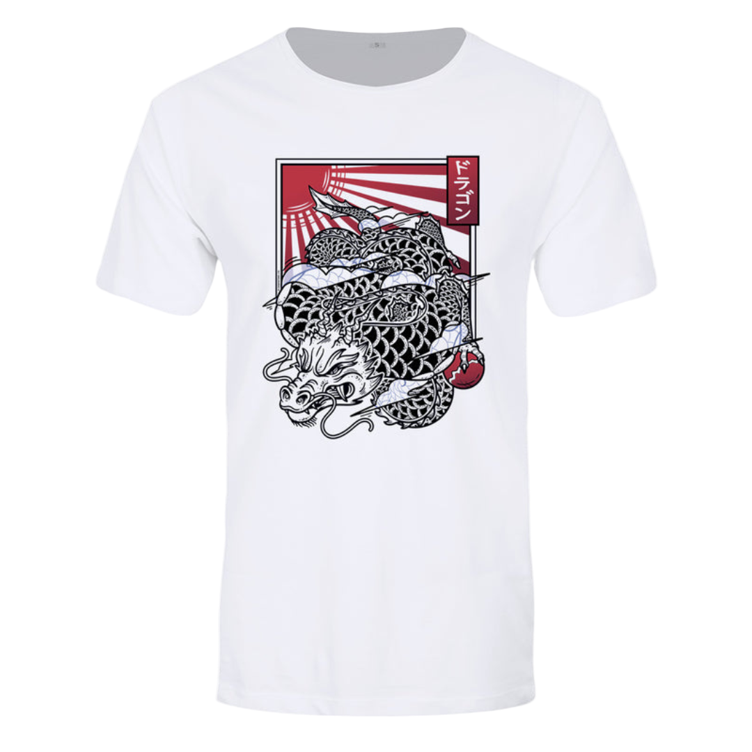 Unorthodox Collective Ryu Men's Premium White T-Shirt Dragon
