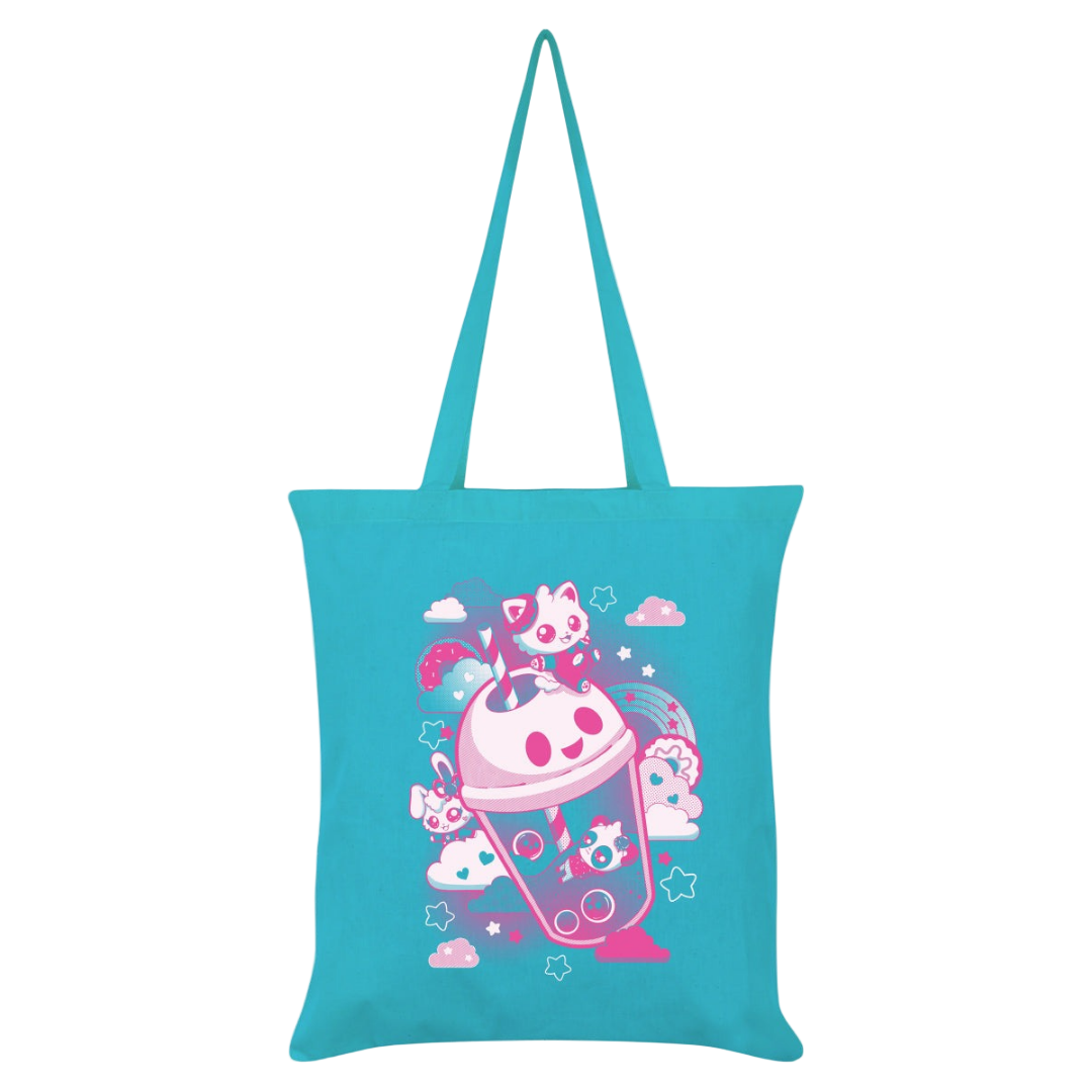 Cosmic Boop Soda Pop Azure Blue Tote Bag