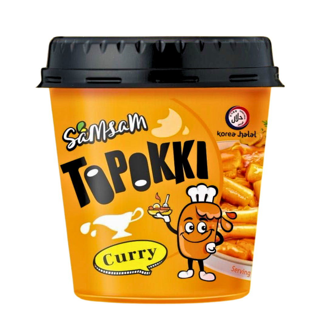 Samsam Topokki Cups Korea Curry Flavour 120g