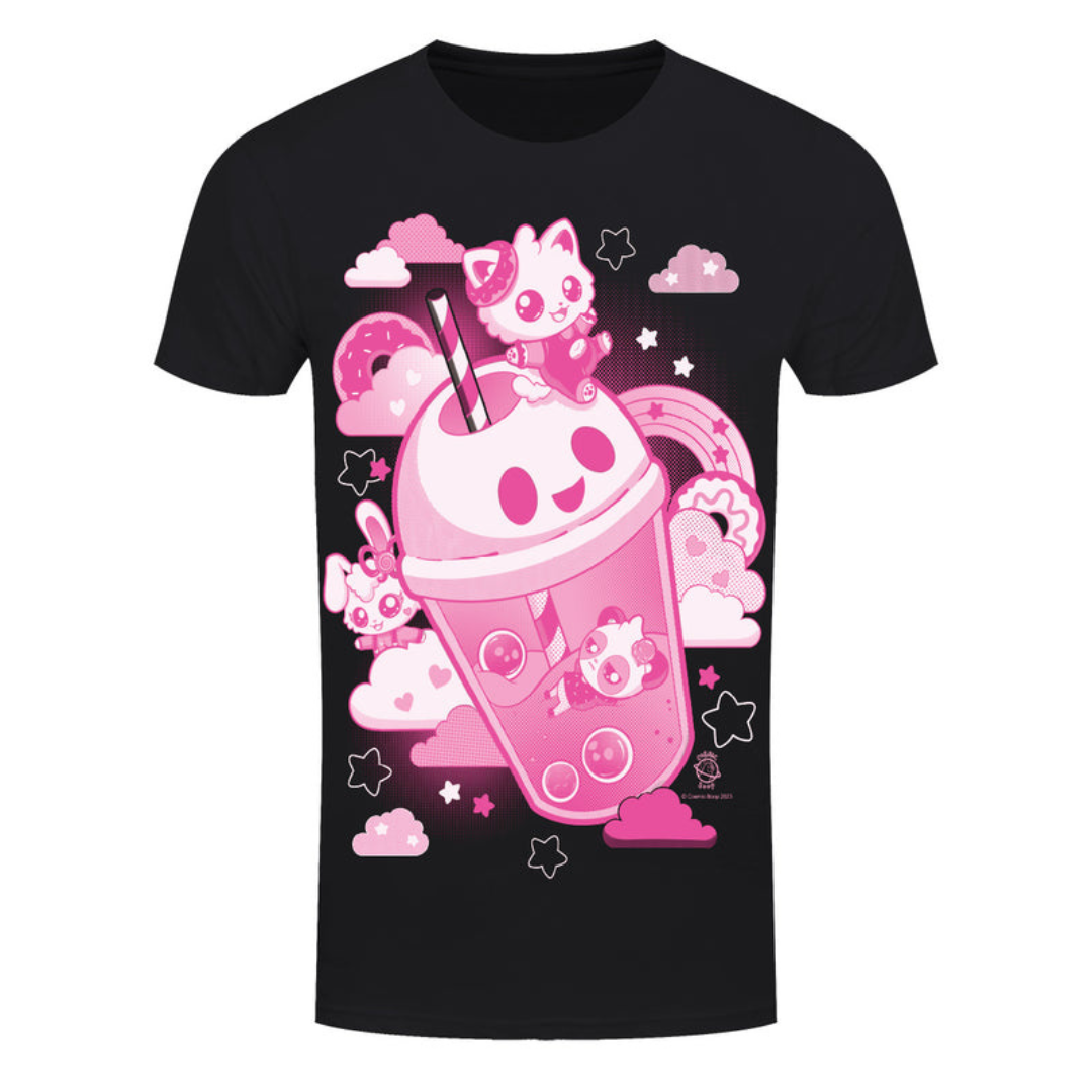 Cosmic Boop Soda Pop Men's Black T-Shirt