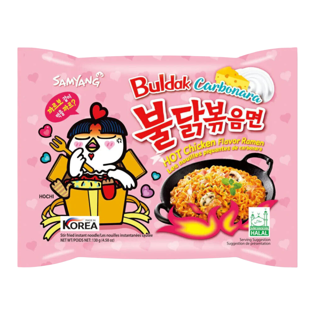 Samyang Buldak Hot Chicken Ramen Carbonara Flavour Korea (130g)