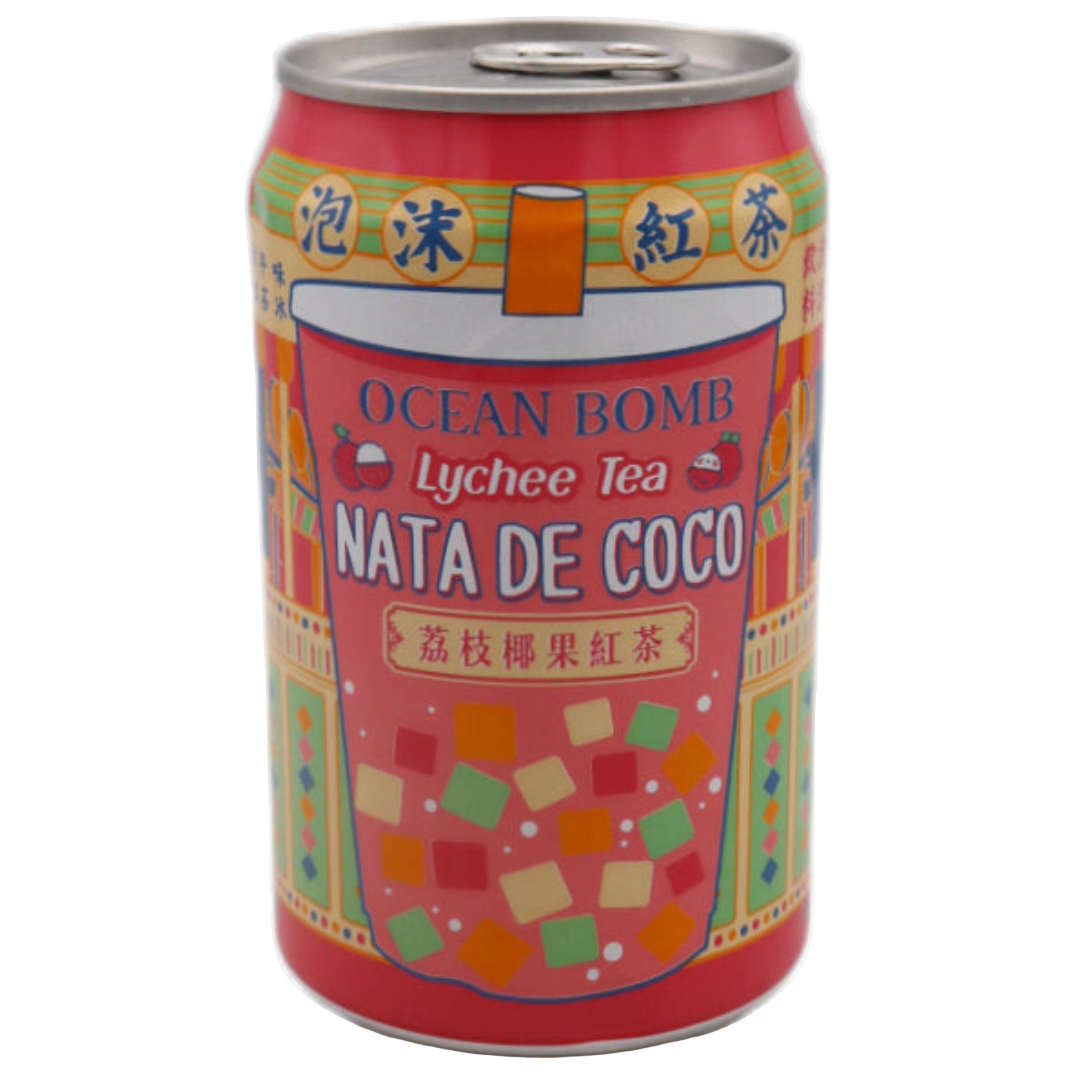 Ocean Bomb Lychee Nata De Coco Tea Drink 315ml