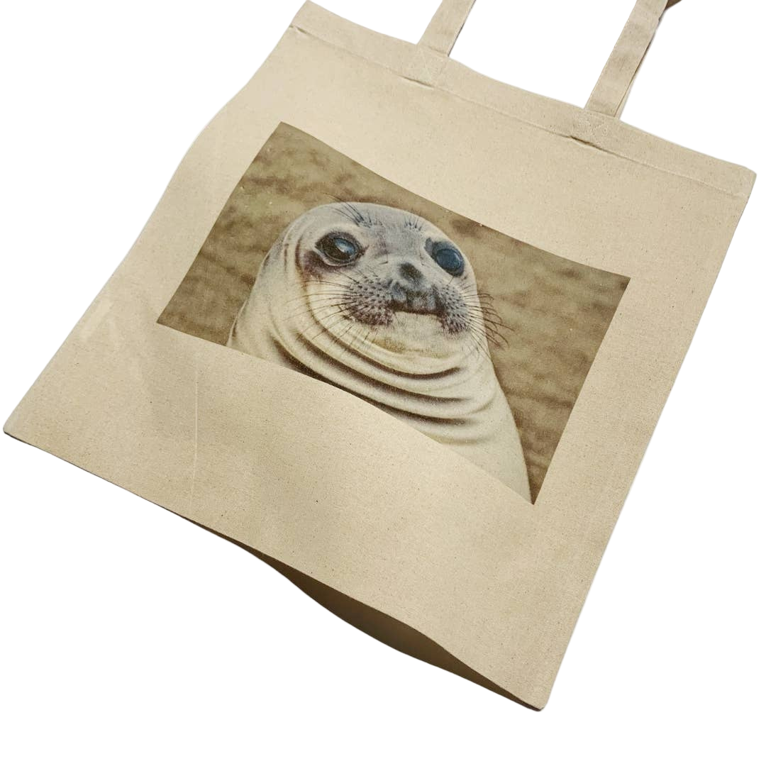 Funny Fat Seal Chins Tote Bag