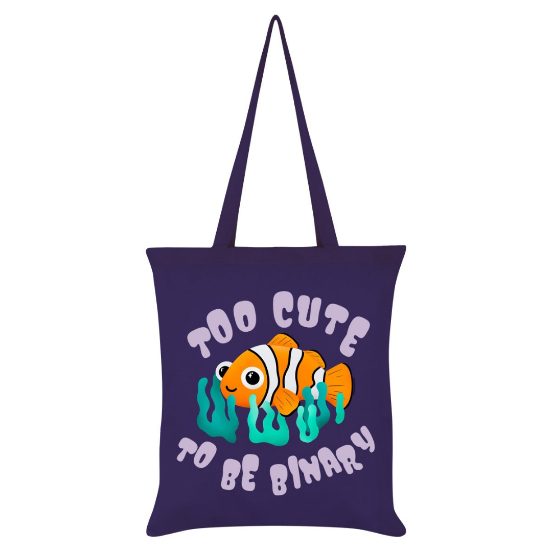 Too Cute To Be Binary Purple Tote Bag