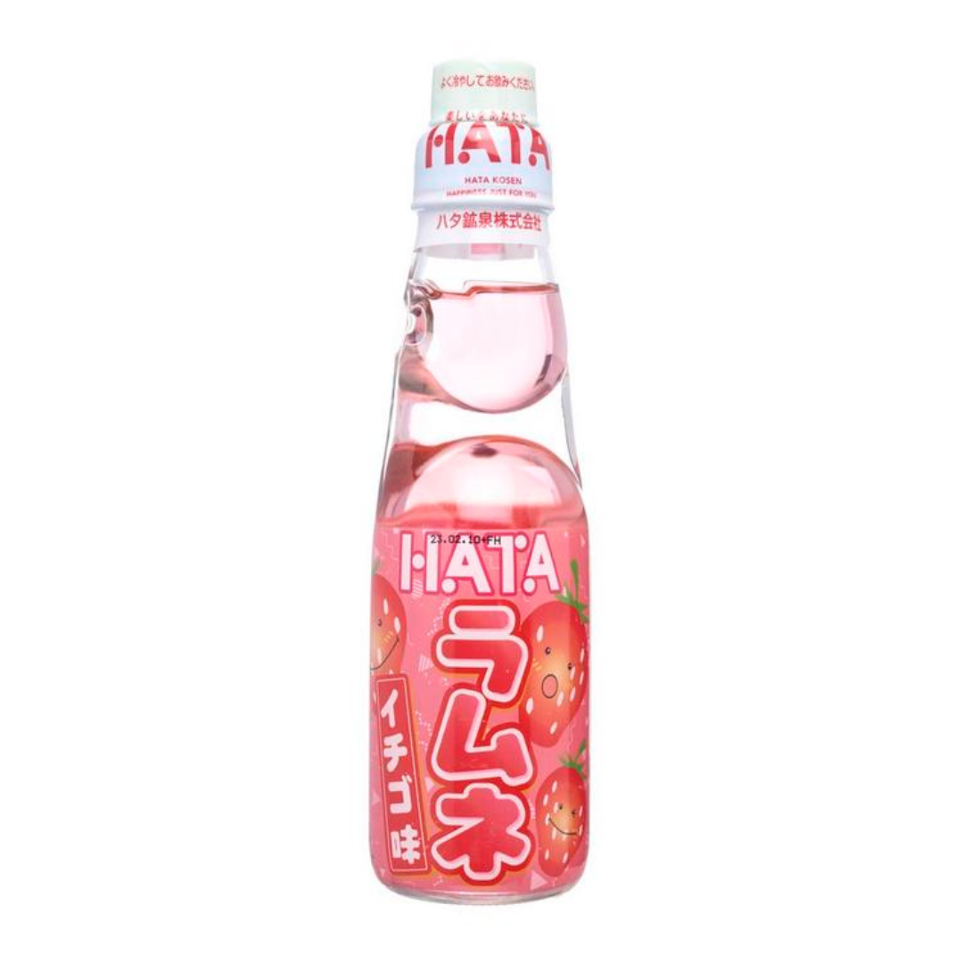 Hatakosen Strawberry Ramune Soda 200ml