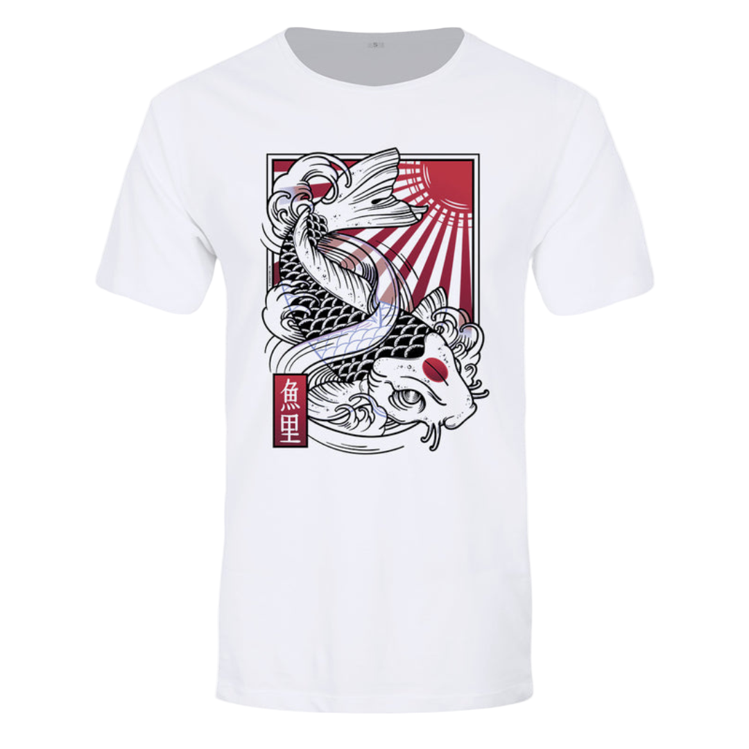 Unorthodox Collective Sakana Men's Premium White T-Shirt Koi
