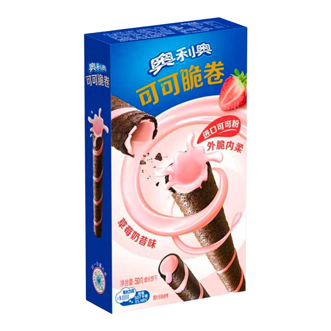Oreo Cocoa Crispy Rolls-Strawberry Milkshake 50g