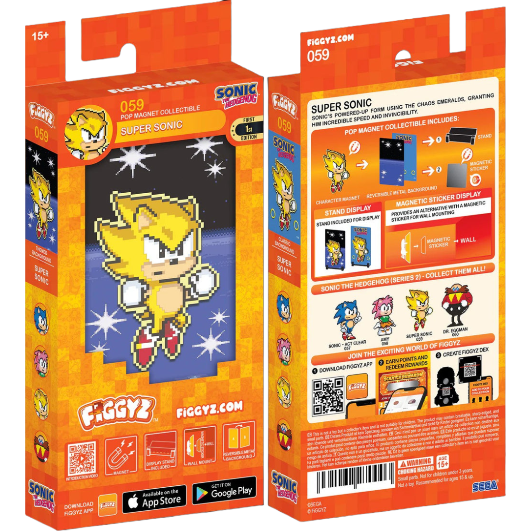 FiGGYZ Sonic the Hedgehog Super Sonic 11cm Collectible Pop Magnet
