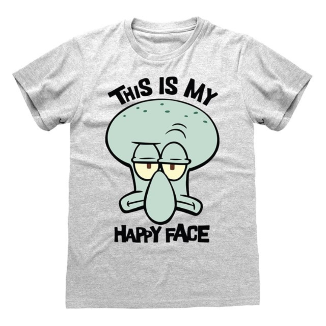 Spongebob My Happy Face T-shirt (Grey)