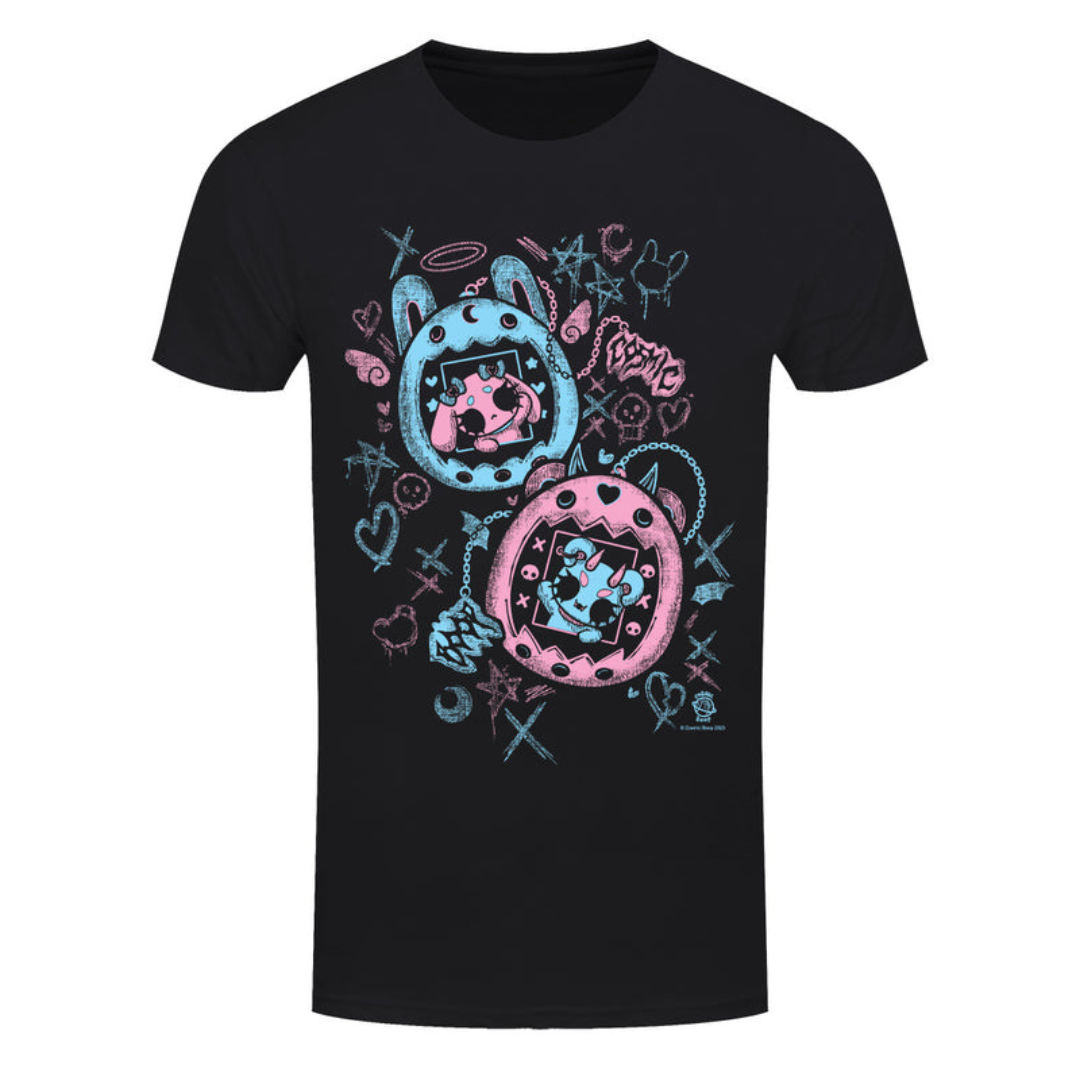 Cosmic Boop Virtual Men's Black T-Shirt