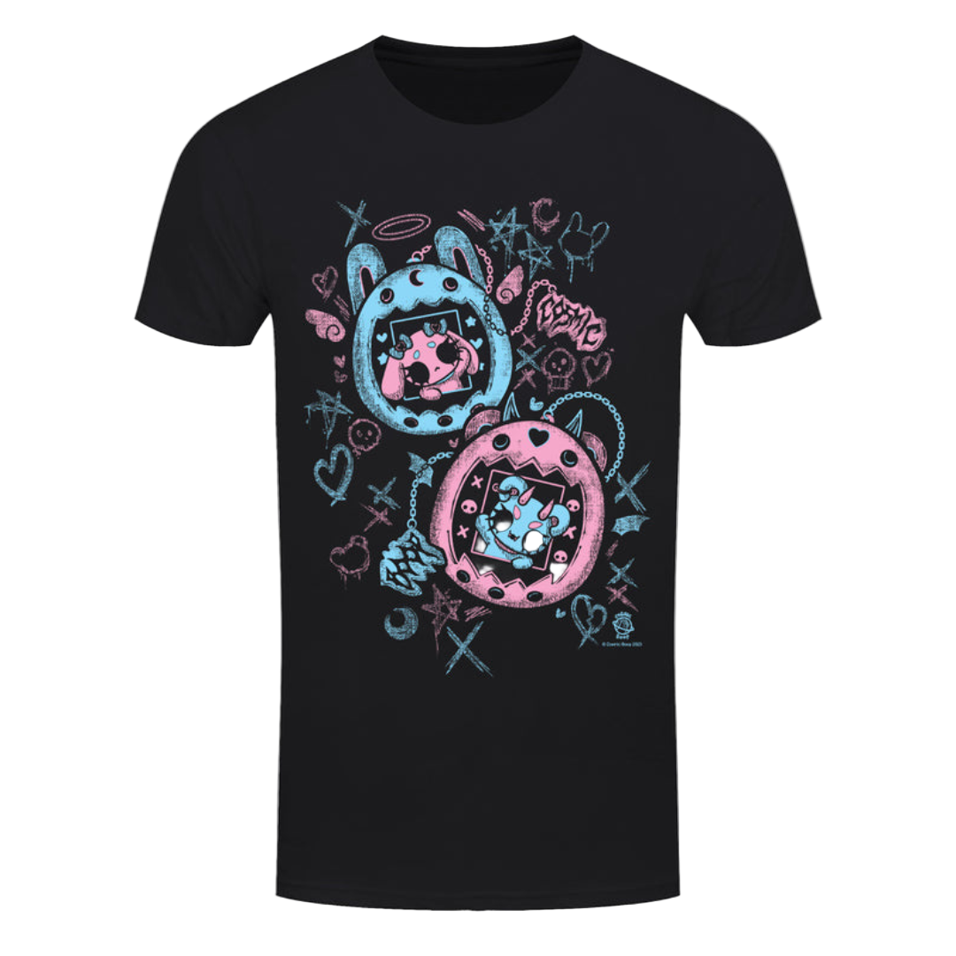 Cosmic Boop Virtual Men's Black T-Shirt
