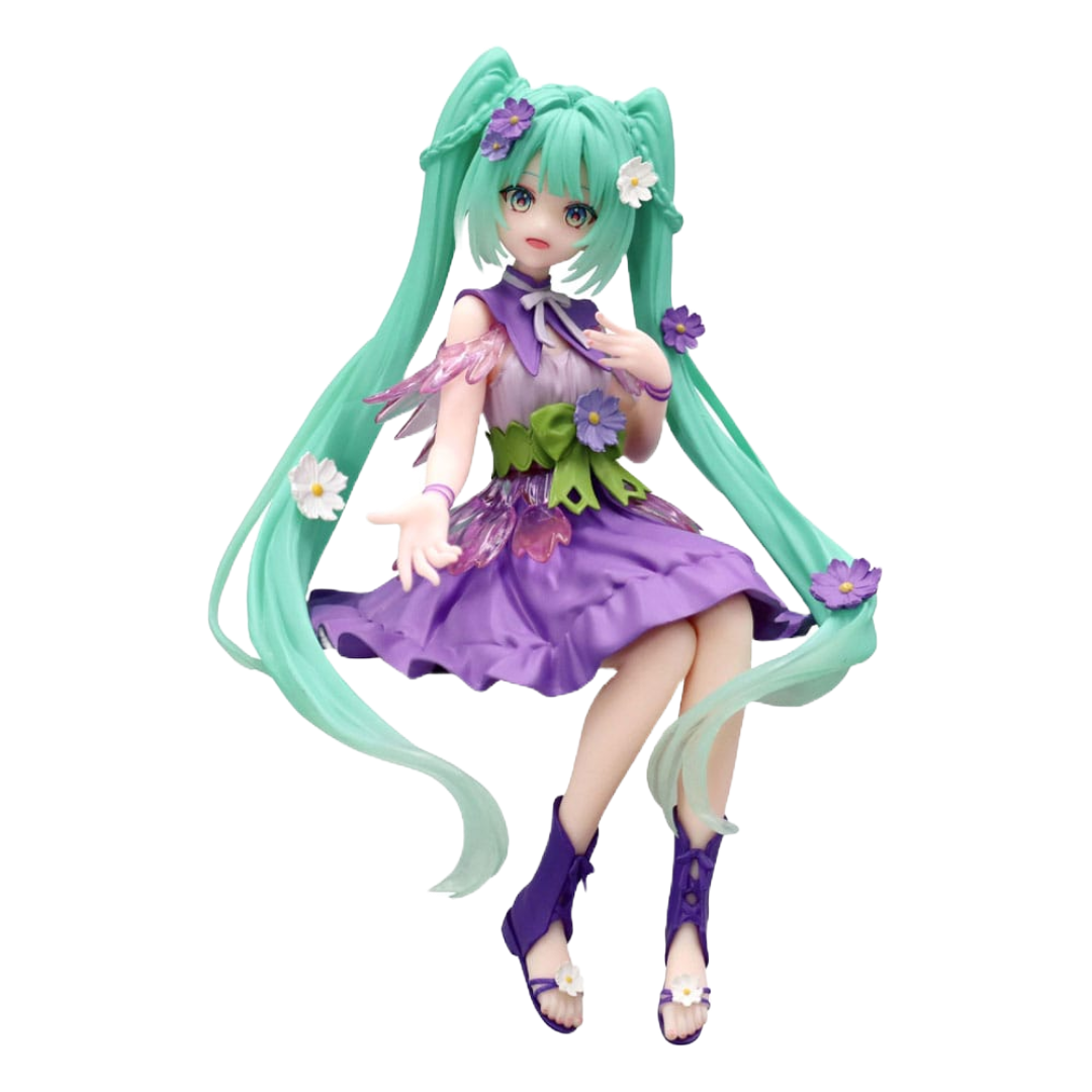 Hatsune Miku Noodle Stopper PVC Statue Flower Fairy Cosmos Purple Color Ver. 14 cm