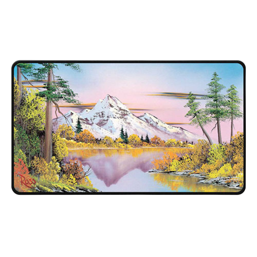 Ultra Pro - Bob Ross Mighty Mountain Lake - Black Stitched Playmat