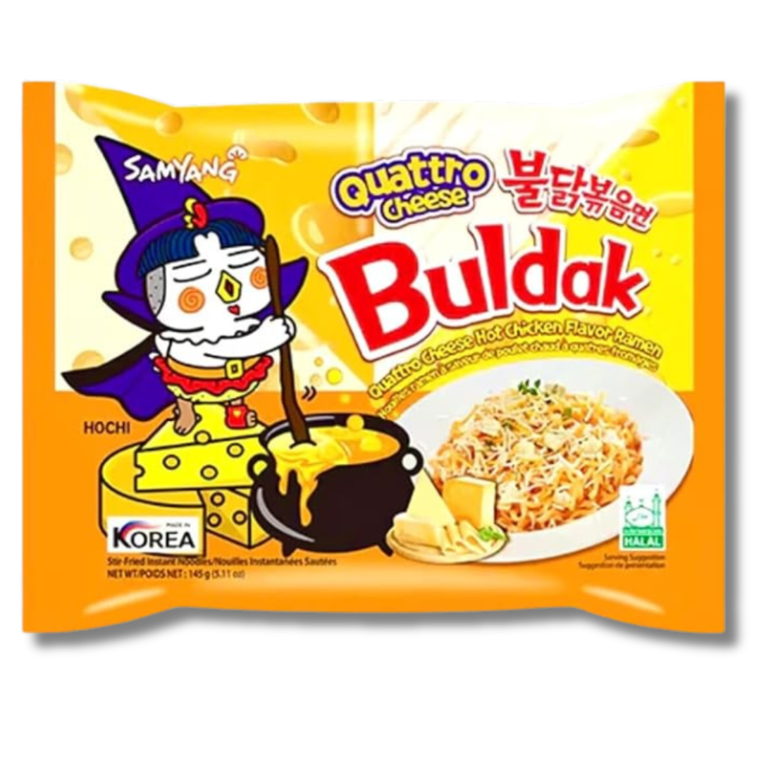 Samyang Buldak Hot Chicken Ramen Quttro Cheese Flavour Korea (145g)