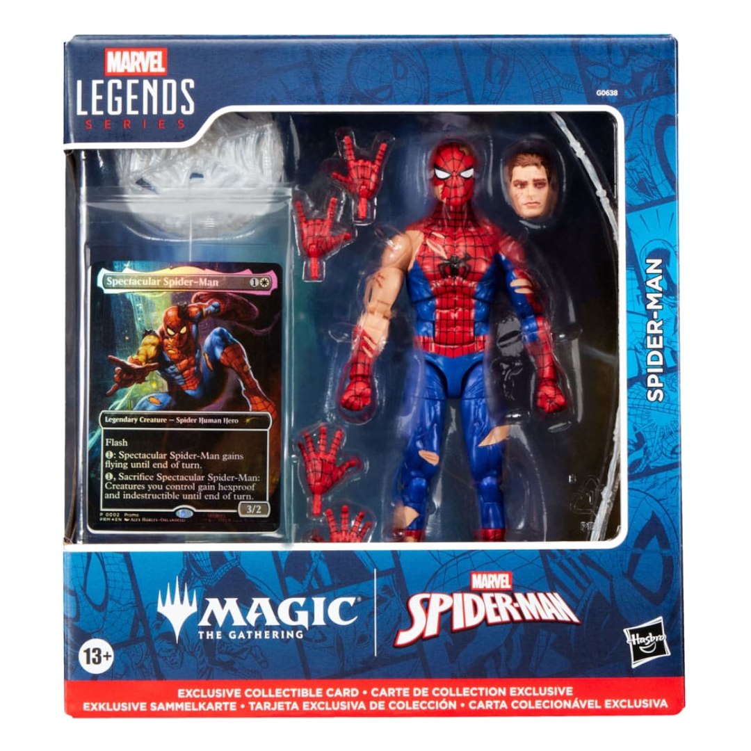 Marvel Legends Magic: The Gathering Action Figure Battle-Damaged Spider-Man (plus Exclusive Foil Card) 15 cm