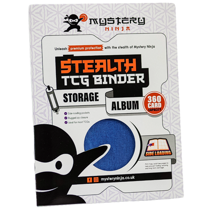 Mystery Ninja - Stealth TCG Binder Storage Album - Blue Fabric
