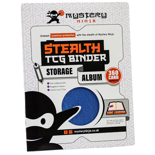 Mystery Ninja - Stealth TCG Binder Storage Album - Blue Fabric