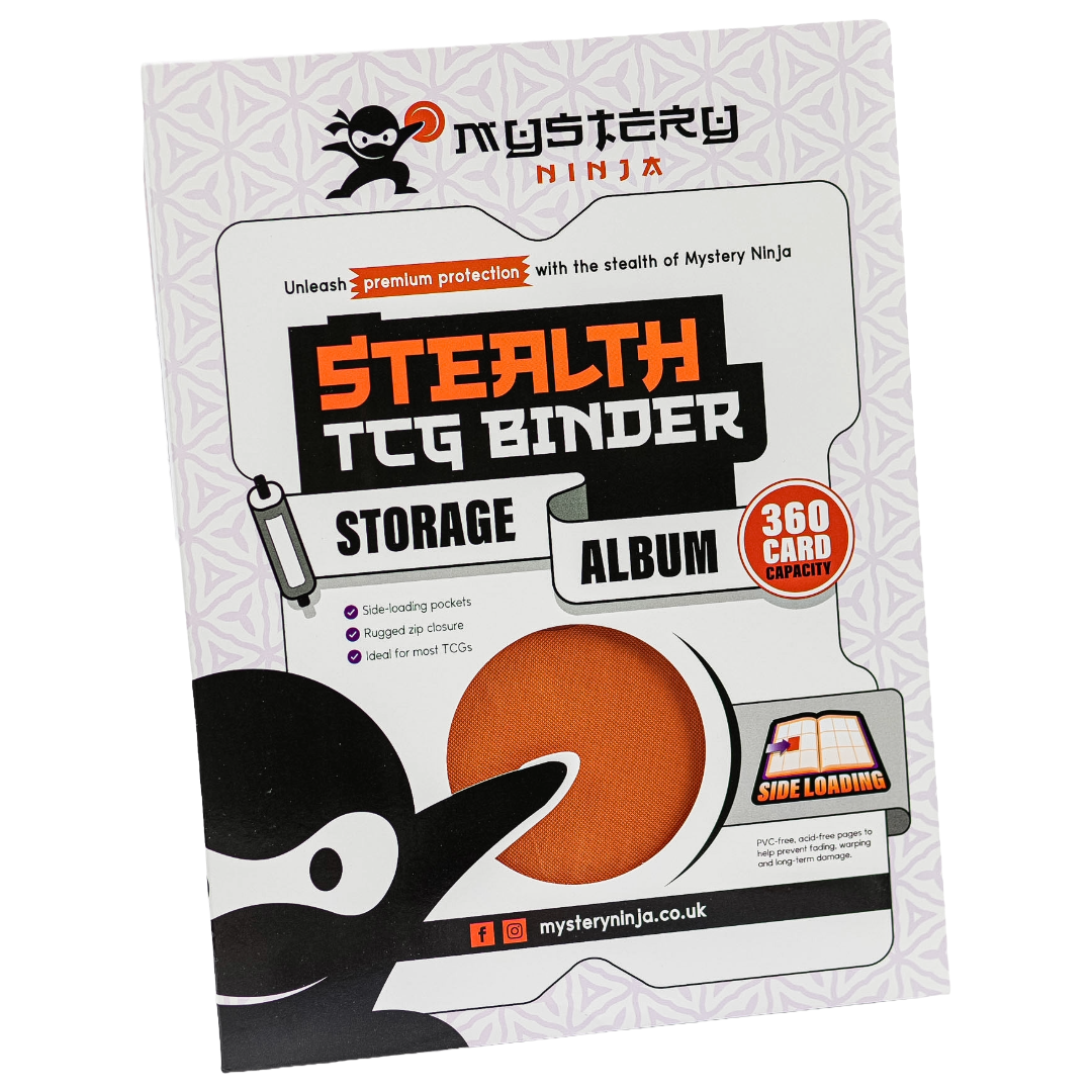 Mystery Ninja - Stealth TCG Binder Storage Album - Orange Textured